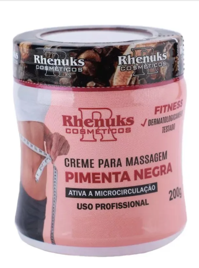 CREMA DE MASAJE CON PIMIENTA NEGRA – Tratamiento para Celulitis, Estrías y Drenaje Linfático