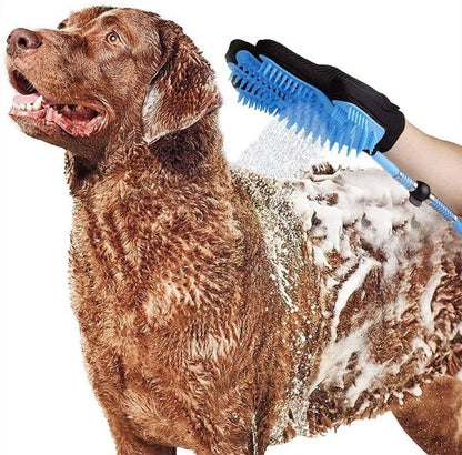 GUANTE MANGUERA 3 en 1 para Mascotas – ¡Baño, Cepillado y Masaje en un Solo Paso!