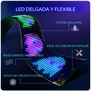 PANEL LED FLEXIBLE - OJOS DIVERTIDOS - 200X17 CM
