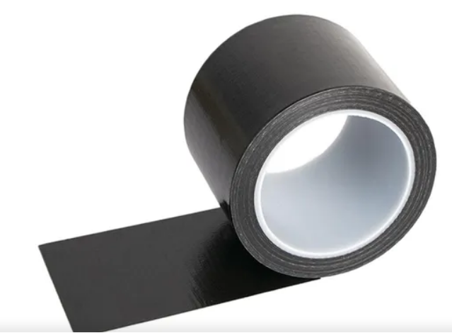 CINTA REPARADORA DE CUERO Y CUERINA - NEGRO - 5cm x 10 m